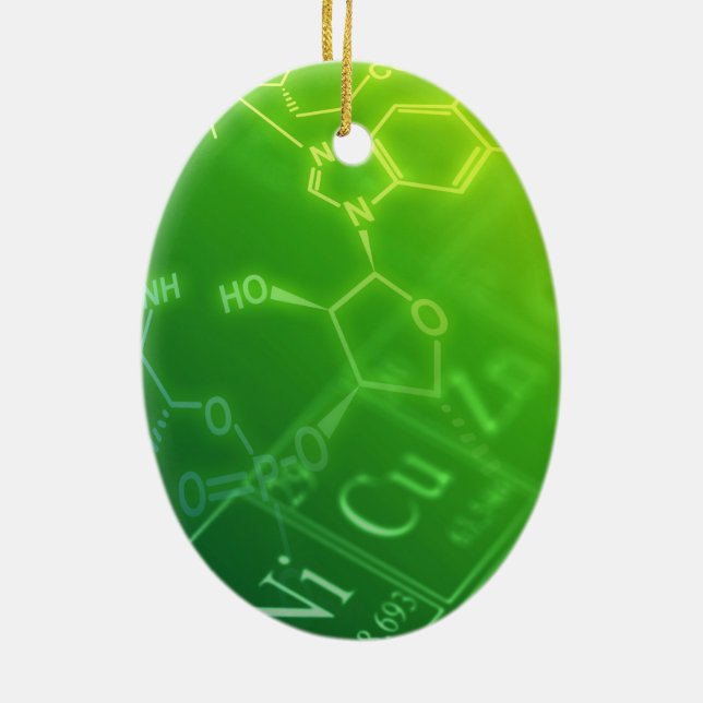 Chemistry Ceramic Ornament (Back)