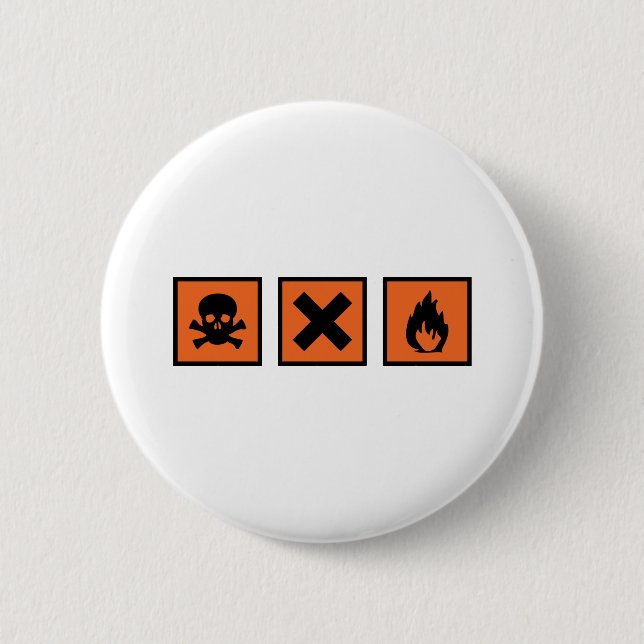 chemistry chemist signs 2 inch round button (Front)