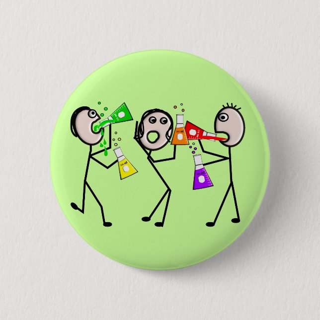 Chemistry/Chemists Stick People Gifts 2 Inch Round Button (Front)