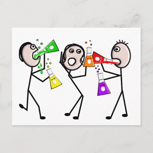 Chemistry/Chemists Stick People Gifts Postcard (Front)
