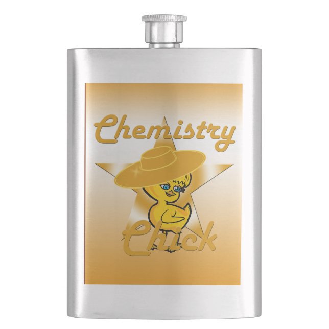 Chemistry Chick #10 Hip Flask (Front)