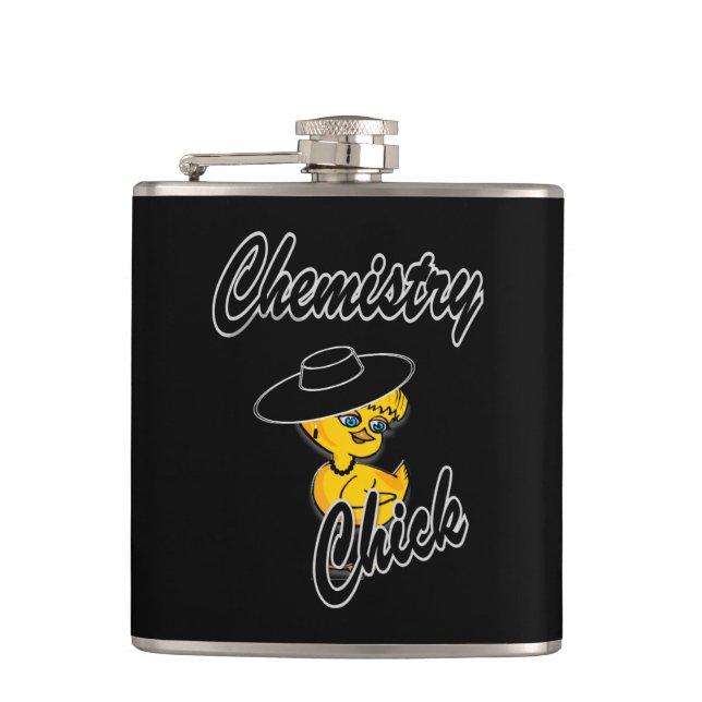 Chemistry Chick #4 Hip Flask (Front)