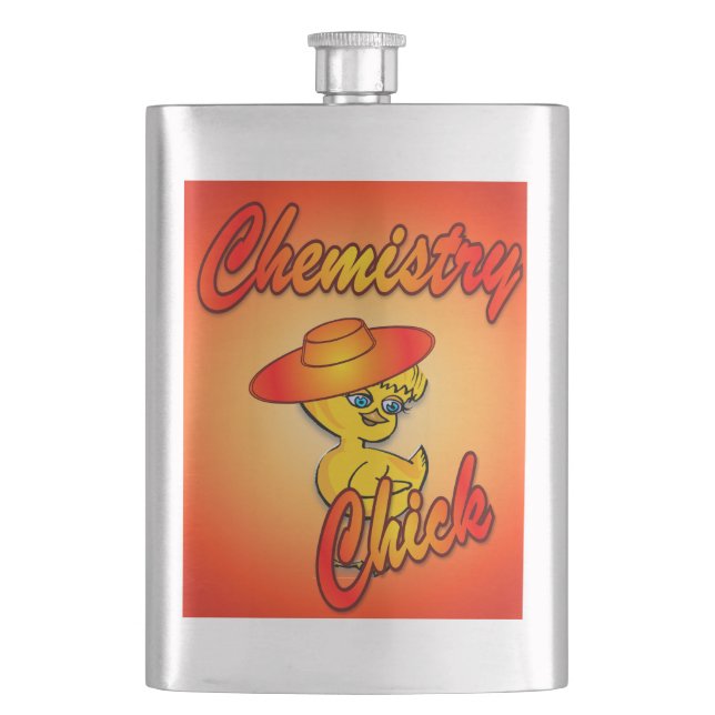 Chemistry Chick #5 Hip Flask (Front)