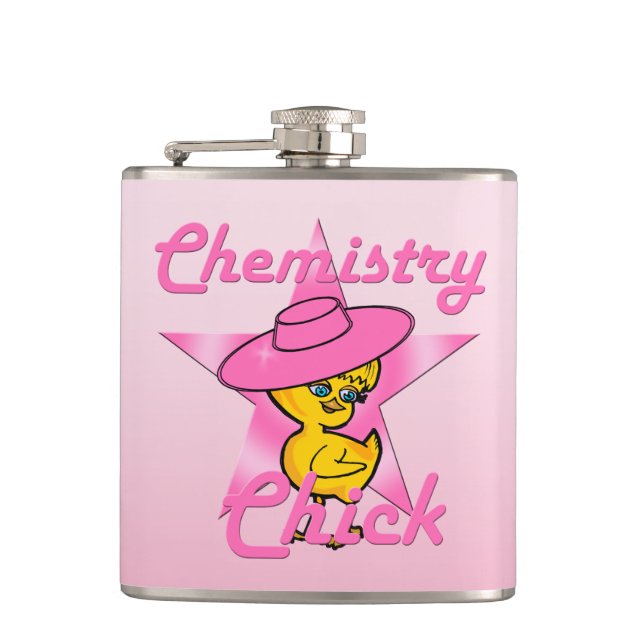 Chemistry Chick #8 Hip Flask (Front)