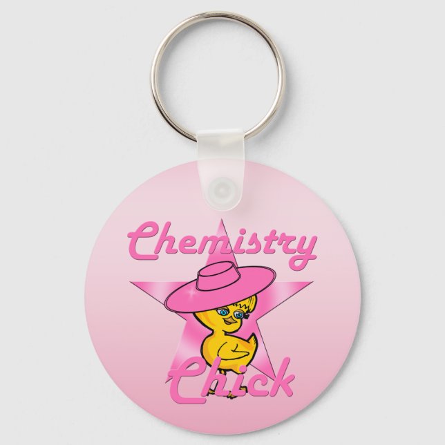 Chemistry Chick #8 Keychain (Front)
