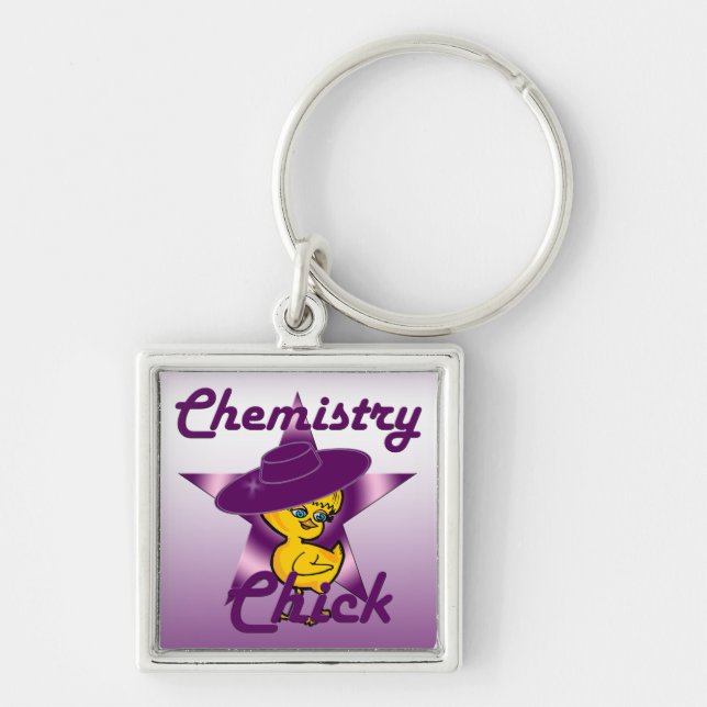 Chemistry Chick #9 Keychain (Front)