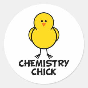 Chemistry Chick Classic Round Sticker