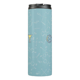Chemistry diagram and typography blue  thermal tumbler