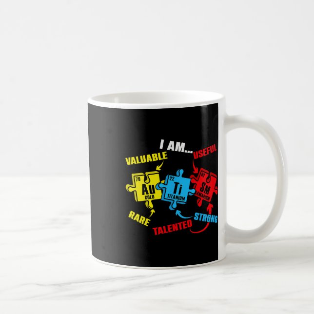 Chemistry Elements Periodic Table Puzzle Autism Aw Coffee Mug (Right)