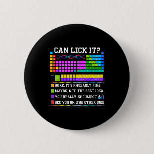 Chemistry Elements Teacher Can I Lick It Periodic  2 Inch Round Button