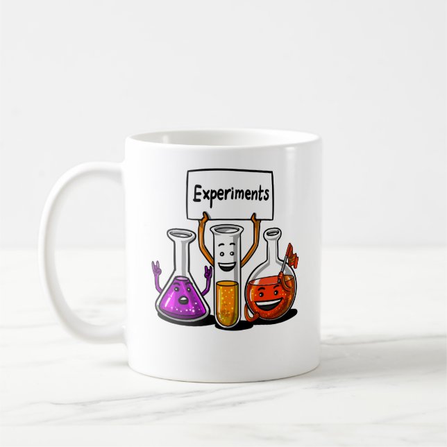 Chemistry Experiments Funny Science Joke Coffee Mug (Left)