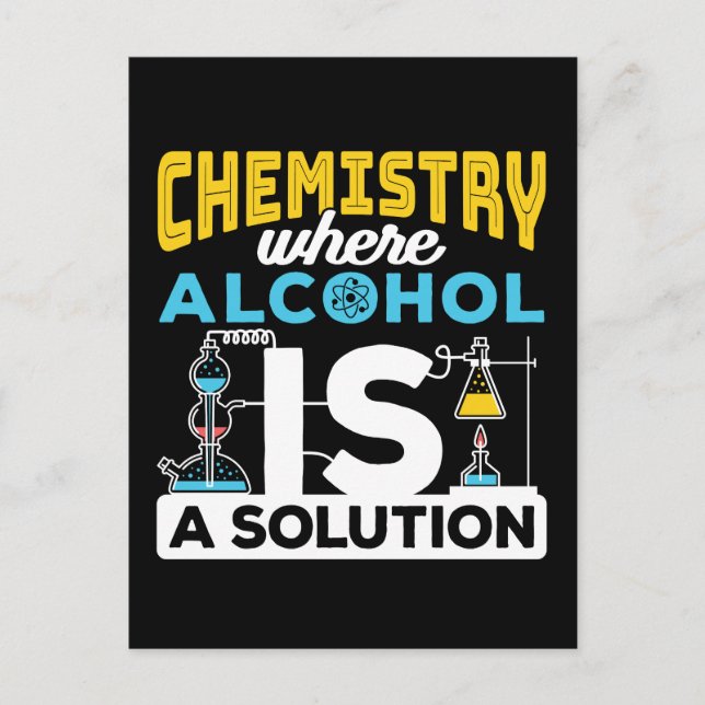 Chemistry Funny Solution Joke Postcard (Front)