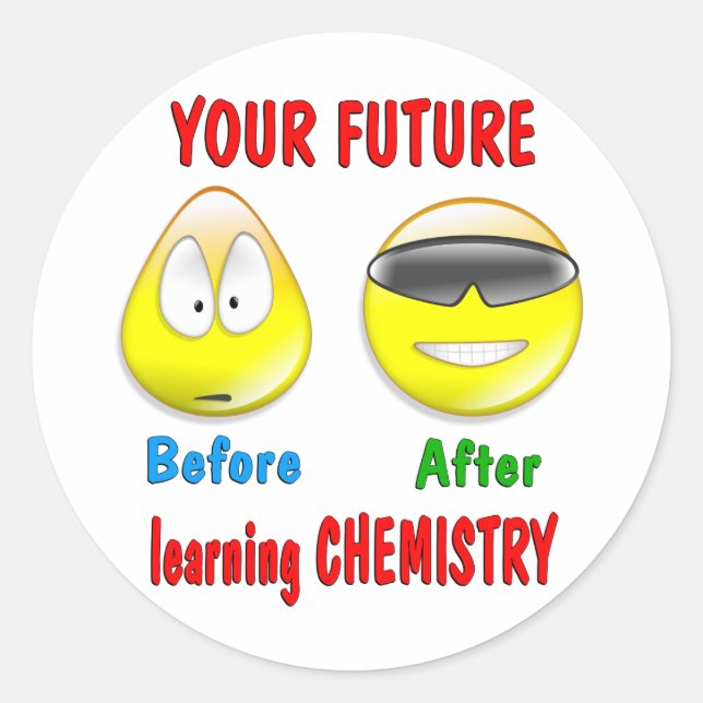 Chemistry Future Classic Round Sticker (Front)