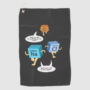 Chemistry Gag Chemical Elements Novelty Golf Towel