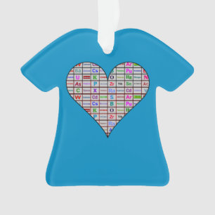 Chemistry Heart Elements Ornament