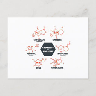 Chemistry is awesome postcard