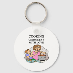 chemistry is cooking keychain