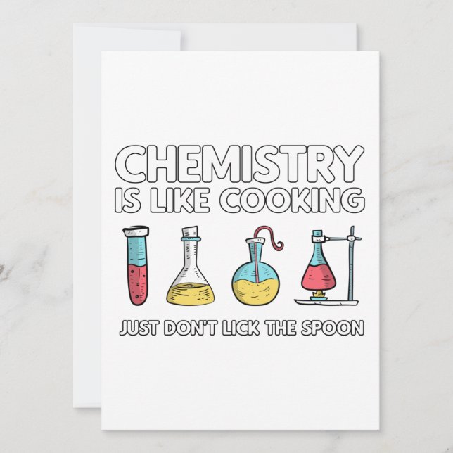 Chemistry Is Like Cooking Holiday Card (Front)