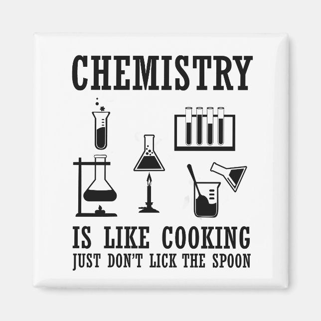 chemistry is like cooking magnet (Front)