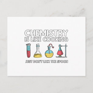 Chemistry Is Like Cooking Postcard