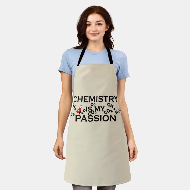 chemistry is my passion funny chemist quote apron (Worn)