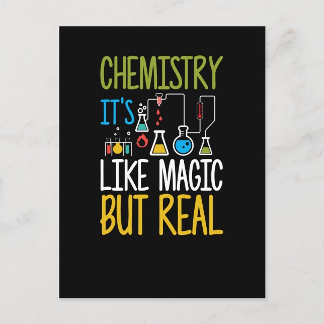 Chemistry It's Like Magic But Real Funny Postcard (Front)