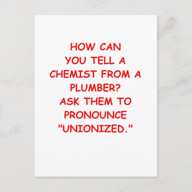 chemistry joke postcard (Front)