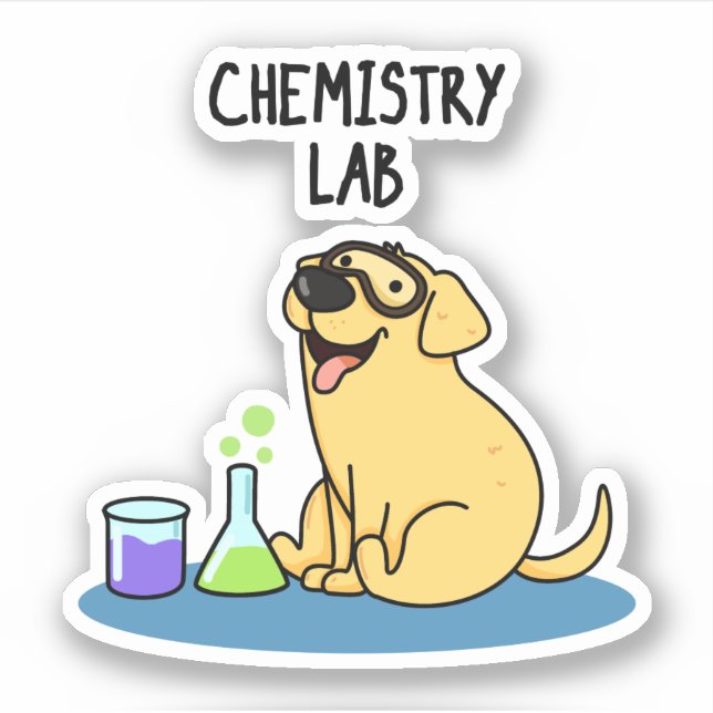 Chemistry Lab Funny Labrador Dog Pun  (Front)