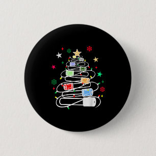 Chemistry Lab Scientist Phlebotomist Christmas Tes 2 Inch Round Button