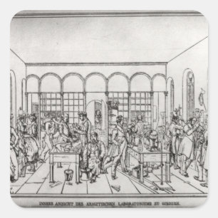 Chemistry laboratory of Baron Justus von Liebig Square Sticker