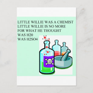 chemistry little willie rhyme postcard