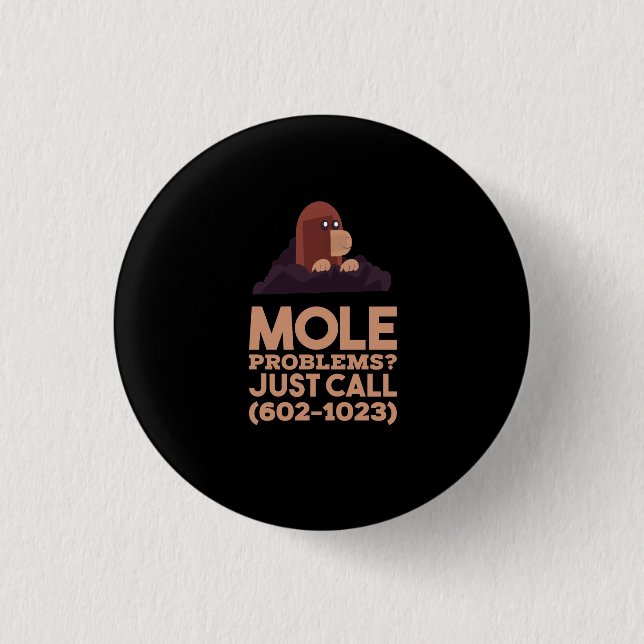 Chemistry - Mole Problems 1 Inch Round Button (Front)