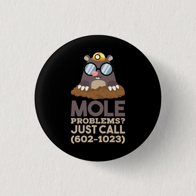 Chemistry - Mole Problems 1 Inch Round Button (Front)