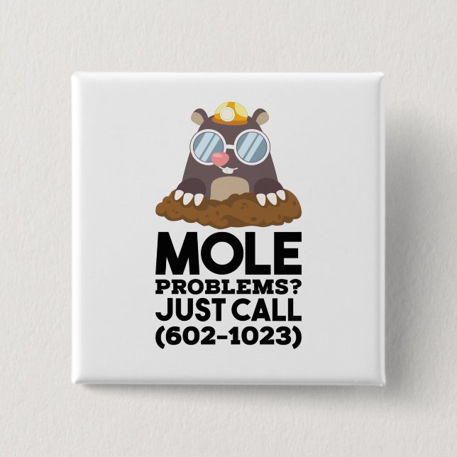 Chemistry - Mole Problems  2 Inch Square Button (Front)