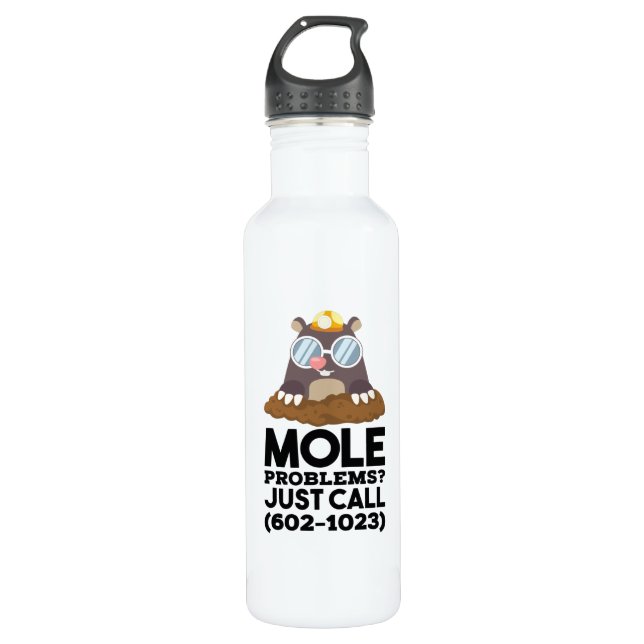 Chemistry - Mole Problems  710 Ml Water Bottle (Front)