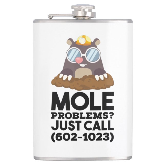 Chemistry - Mole Problems  Hip Flask (Front)