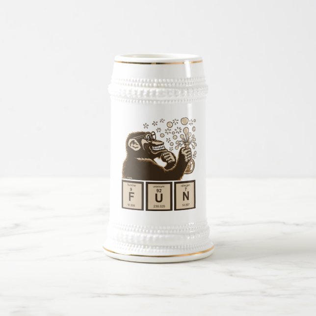 Chemistry monkey discovered fun beer stein (Center)