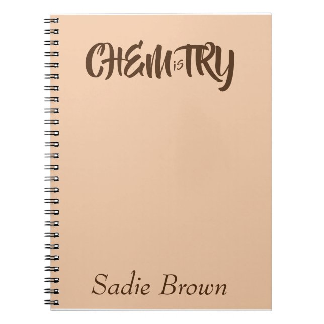 Chemistry name personalization notebook  (Front)