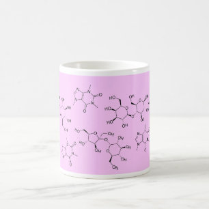 chemistry of tea and coffee in pink mug
