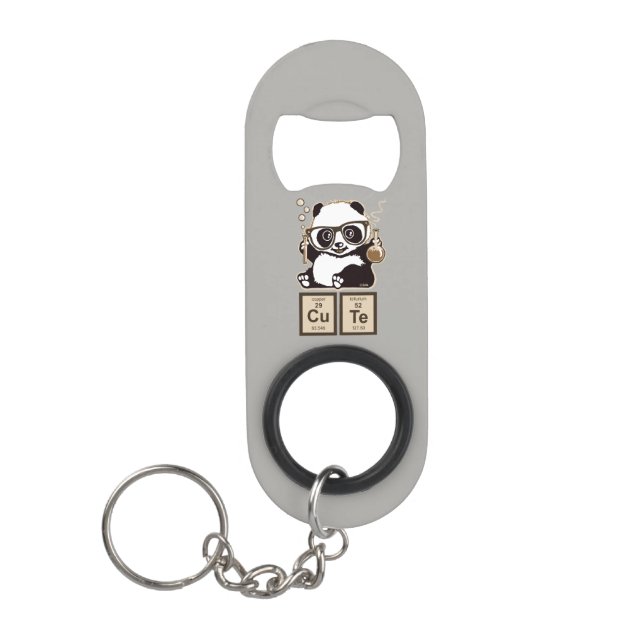 Chemistry panda discovered cute mini bottle opener (Front)