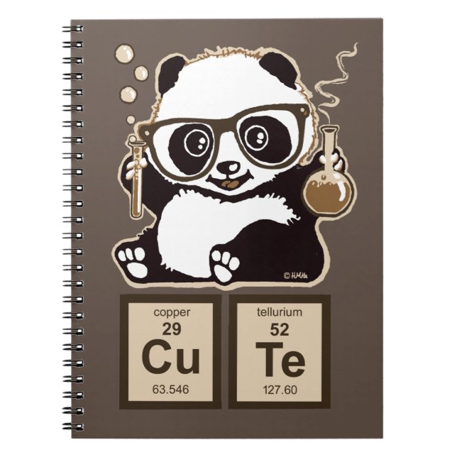 Chemistry panda discovered cute notebook (Front)