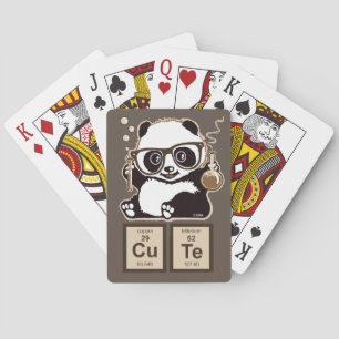 Chemistry panda discovered cute playing cards