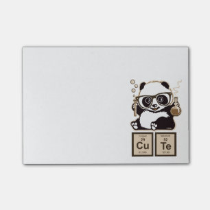 Chemistry panda discovered cute post-it notes