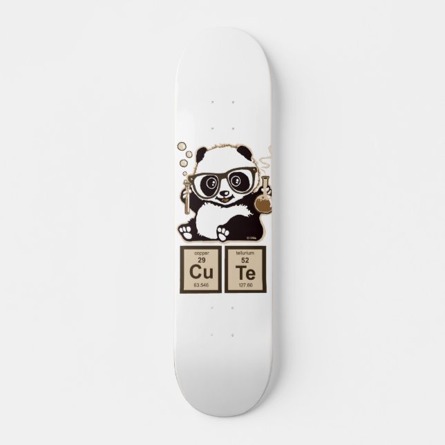 Chemistry panda discovered cute skateboard (Front)