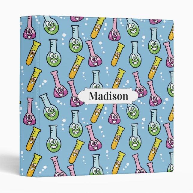 Chemistry Pattern custom name binders (Front/Spine)