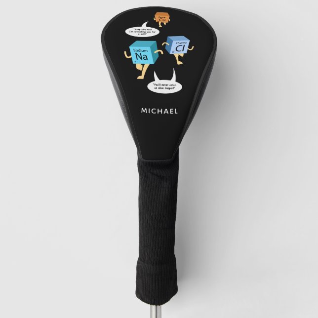 Chemistry Periodic Table Science Teacher Novelty Golf Head Cover (Front)