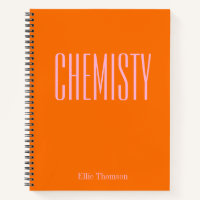 Chemistry | Personalized School Graph Paper Orange