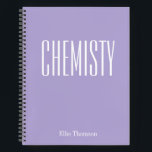 Chemistry | Personalized School Graph Paper Purple Notebook<br><div class="desc">Chemistry | Personalized School Graph Paper Purple Notebook</div>