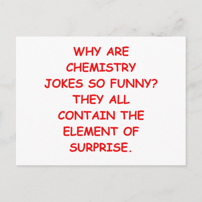 CHEMISTRY POSTCARD (Front)