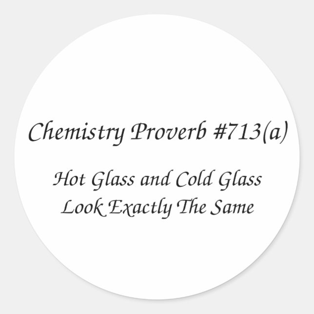 Chemistry Proverb Sticker (Front)